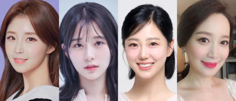 Các phát thanh viên dự báo thời tiết của MBC Choi A Ri (ngoài cùng, bên trái), Park Ha Myeong (thứ hai, từ trái sang), Kim Ga Young (thứ hai, từ phải sang) và Lee Hyun Seung (ngoài cùng, bên phải). Các phát thanh viên dự báo thời tiết của MBC Choi A Ri (ngoài cùng, bên trái), Park Ha Myeong (thứ hai, từ trái sang), Kim Ga Young (thứ hai, từ phải sang) và Lee Hyun Seung (ngoài cùng, bên phải).