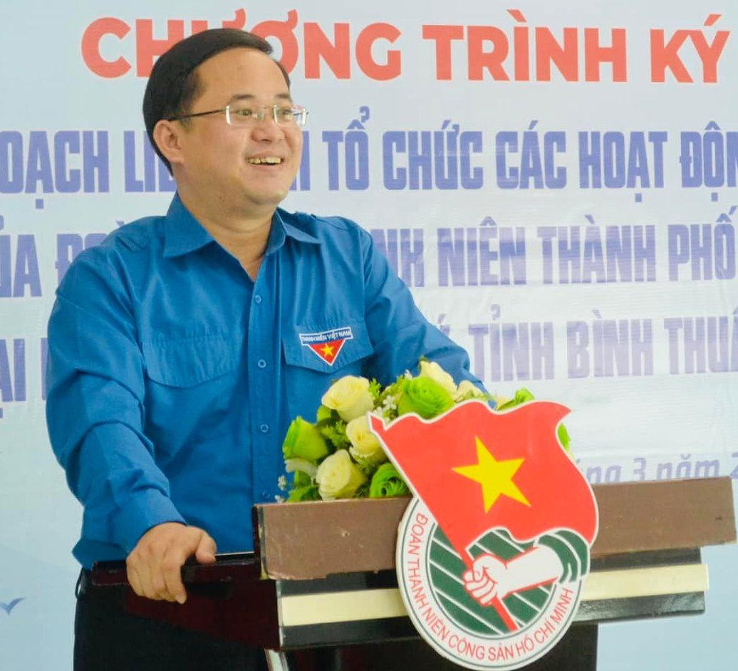 Anh Nguyễn Quốc Huy - Bí thư Tỉnh Đoàn Bình Thuận.