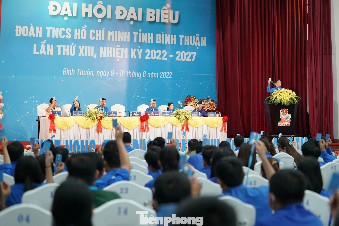 Các đại biểu biểu quyết thông qua chương trình Đại hội.