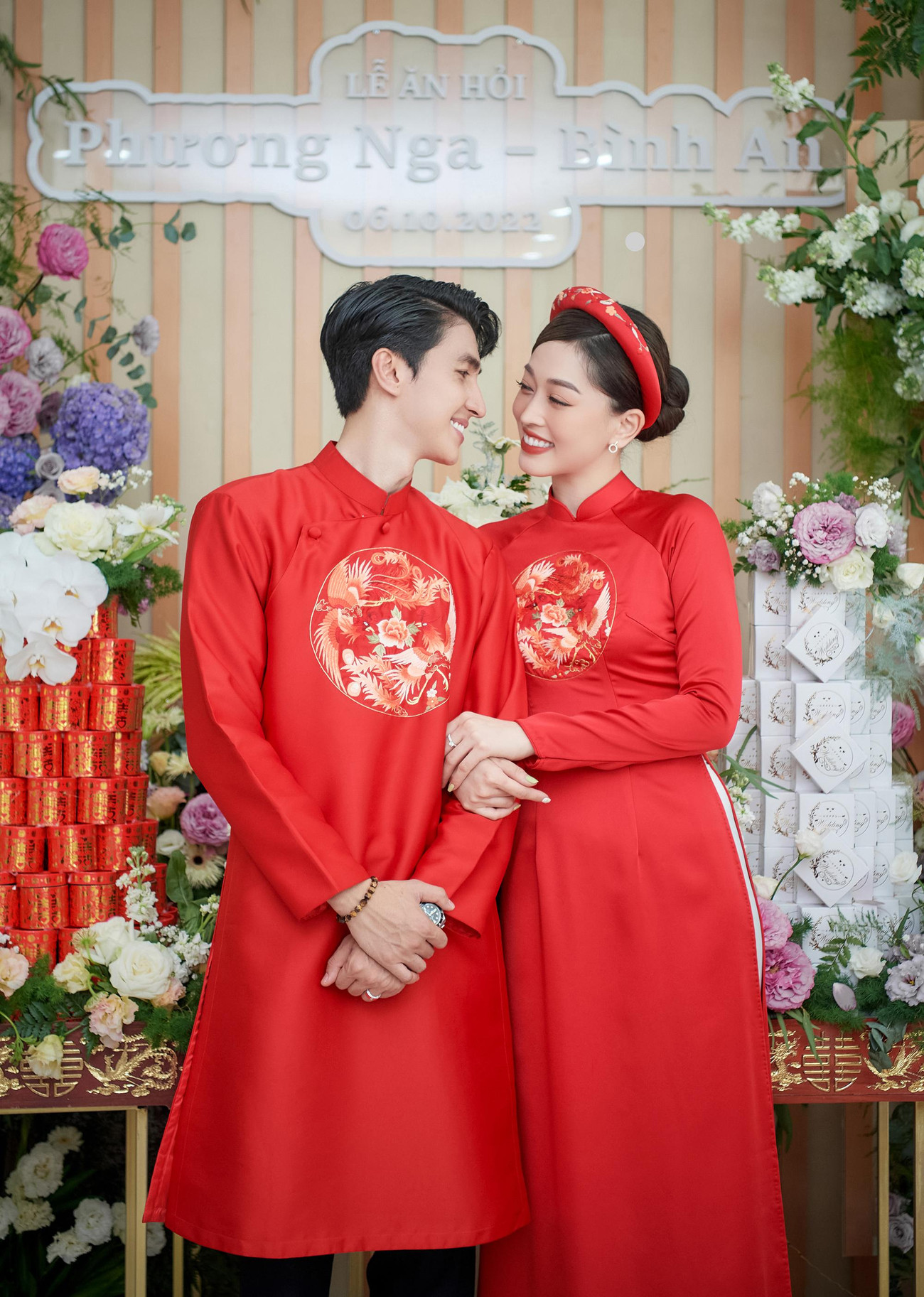 Phương Nga - Bình An hẹn hò từ năm 2018 khi Phương Nga tham gia cuộc thi Hoa hậu Việt Nam. Đến dịp Valentine năm 2019, họ chính thức công khai chuyện tình cảm. Kể từ đó, họ thường xuyên đồng hành tại các sự kiện, chương trình lớn nhỏ.