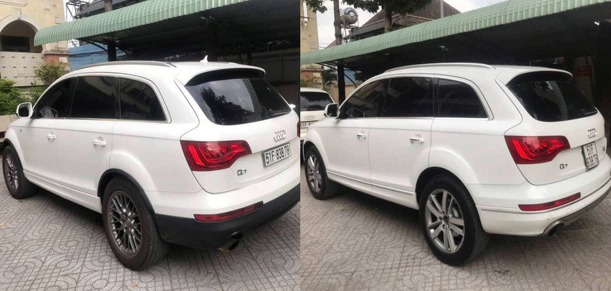 Hai xe sang Audi Q7 "đụng hàng", trùng biển số.