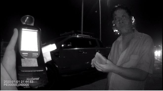 Tài xế Lê Khắc T. Ảnh: Cắt từ camera.