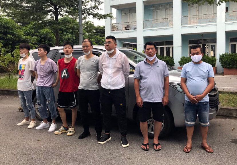 7 đối tượng trong vụ việc tại cơ quan công an.