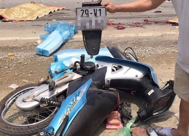 Hiện trường vụ tai nạn.