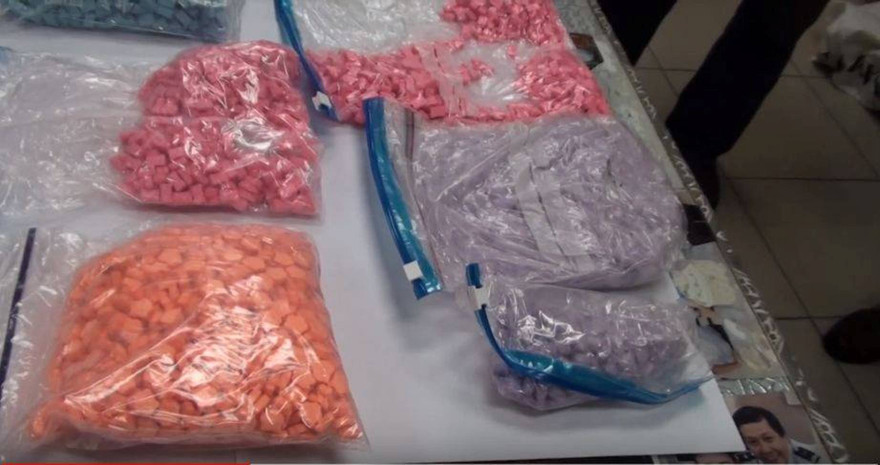 Lượng lớn ma tuý đá bị thu giữ.