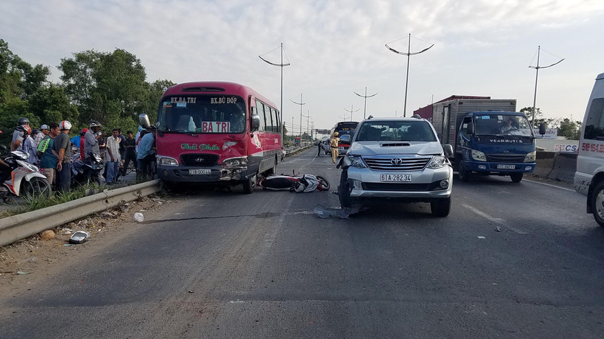 Hiện trường vụ tai nạn.