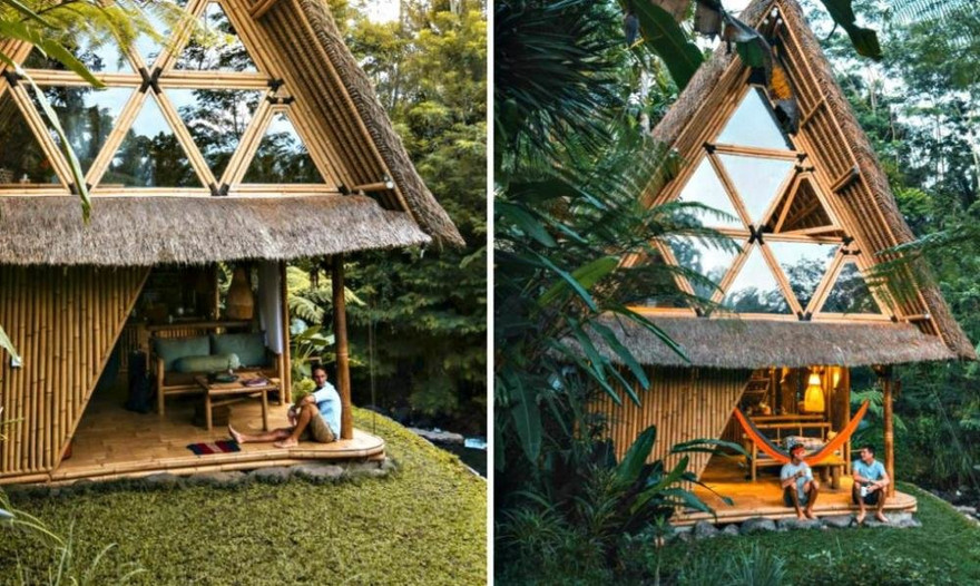 Nhà được thiết kế hình chữ A rất thanh mảnh