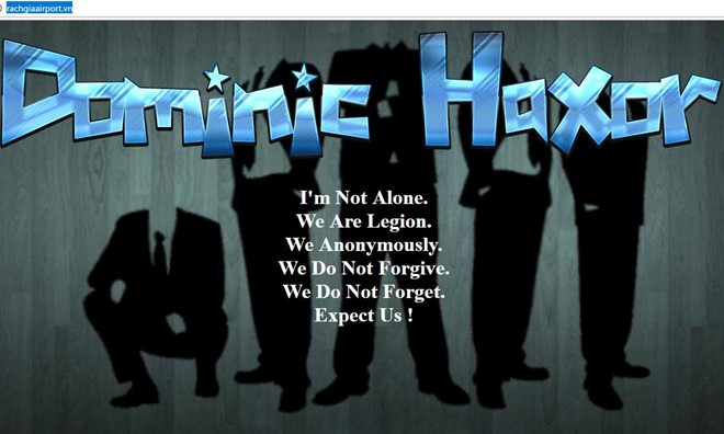 Thông báo để lại trên website của sân bay Rạch Giá chiều 9/3. 