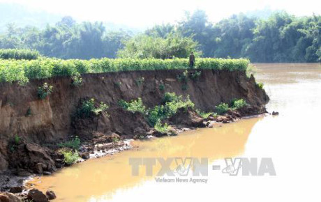 Vị trí tìm được thi thể nạn nhân cách nơi bị nạn hàng cây số. Ảnh:TTXVN