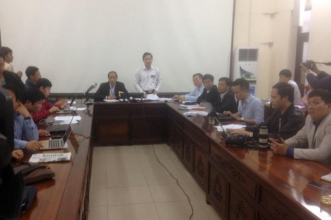 Toàn cảnh buổi họp báo. Ảnh: Trường Phong