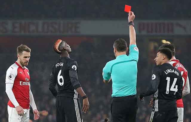 Thẻ đỏ tai hại của Pogba