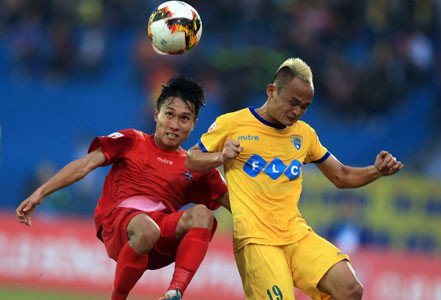 Hải Phòng và Thanh Hóa chia điểm trong một trận cầu không bàn thắng. Ảnh: Bongdaplus