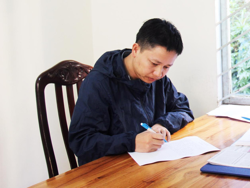 Nguyễn Văn Vĩ tại cơ quan điều tra 