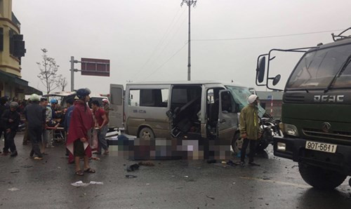 Hiện trường vụ tai nạn.