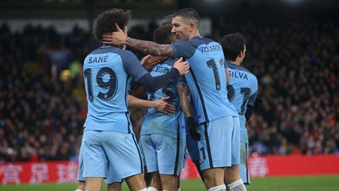 Man City có chiến thắng dễ dàng trên sân của Crystal Palace