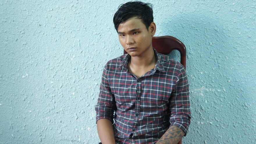 Đối tượng Huỳnh Quốc Dũng tại cơ quan điều tra.