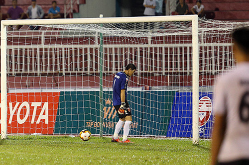 Thủ thành Long An bị cấm thi đấu 2 năm. Ảnh: Vnexpress