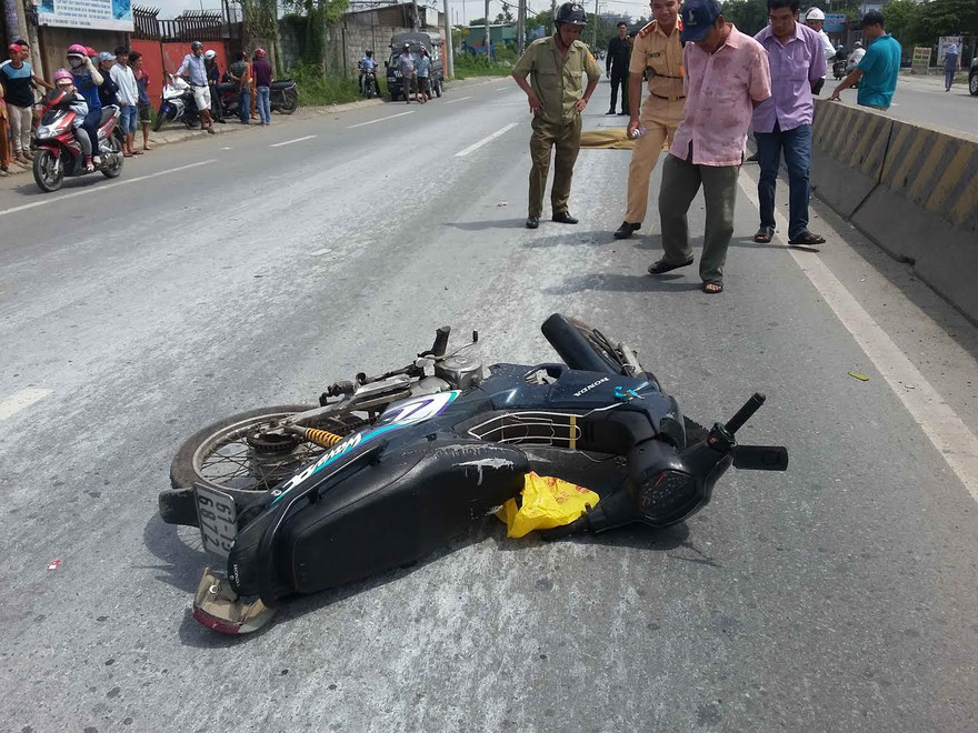 Hiện trường vụ tai nạn.