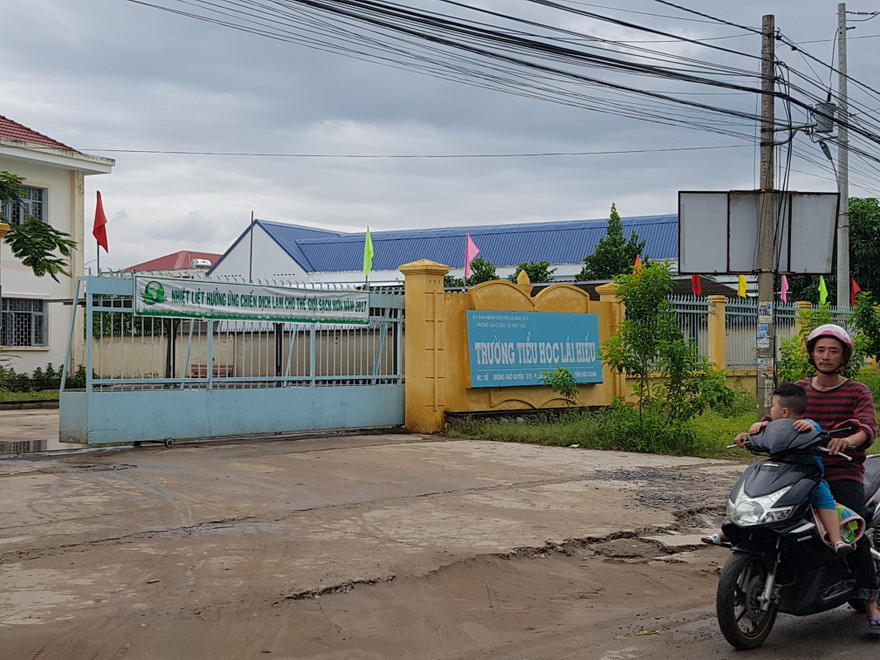 Trường tiểu học Lái Hiếu nơi xảy ra vụ ngộ độc sữa.