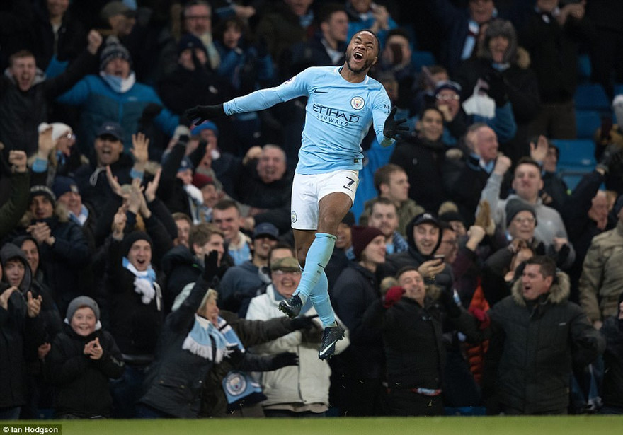 Nhờ có Sterling, chiến thắng cuối cùng vẫn thuộc về thầy trò HLV Guardiola 