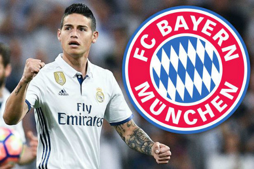 Bayern qua mặt M.U giành ngôi sao James Rodriguez