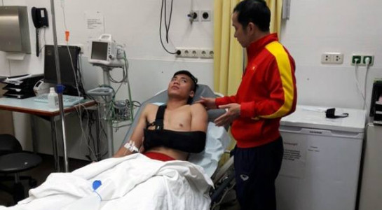 HLV Hoàng Anh Tuấn tiếc cho chấn thương của Tiến Dụng 