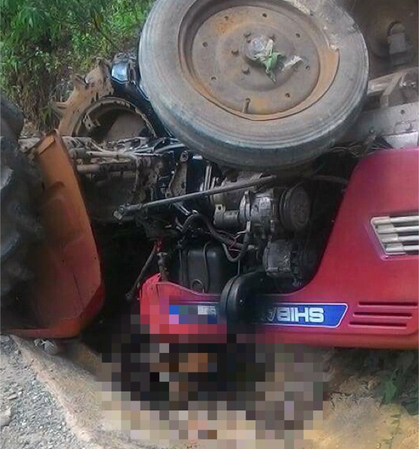 Hiện trường vụ tai nạn khiến nạn nhân tử vong tại chỗ