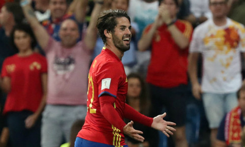 Isco lập cú đúp trong trận đấu rạng sáng nay.