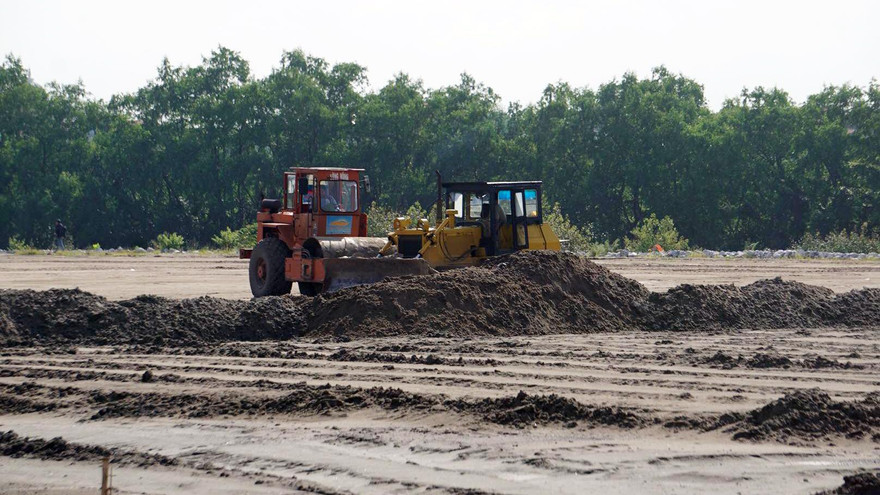 Bãi bồi ven sông Lạch Tray (TP Hải Phòng), nơi diễn ra hoạt động san lấp trái phép.