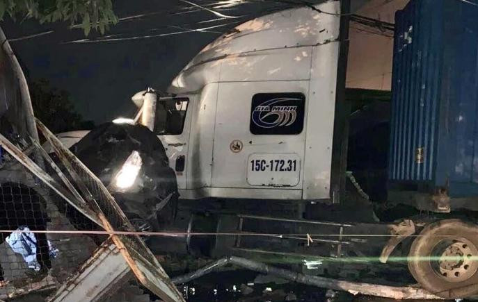 Hiện trường vụ tai nạn.