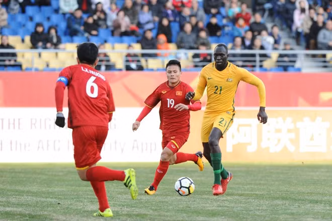 U23 Việt Nam có chiến thắng lịch sử ở vòng chung kết U23 châu Á. Ảnh: Zing