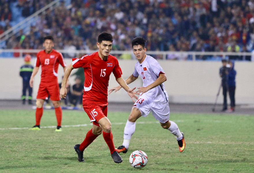 Tiến Linh là tác giả bàn mở tỷ số ở trận đấu hôm nay. Ảnh: Như Ý