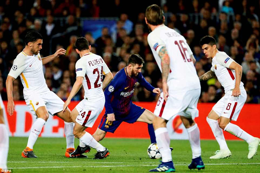 Bi kịch 'đốt đền', AS Roma thua thảm Barca ở tứ kết Champions League