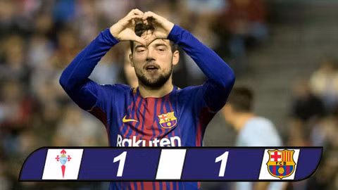 Vắng cặp 'song sát', Barca bị Celta Vigo cầm chân