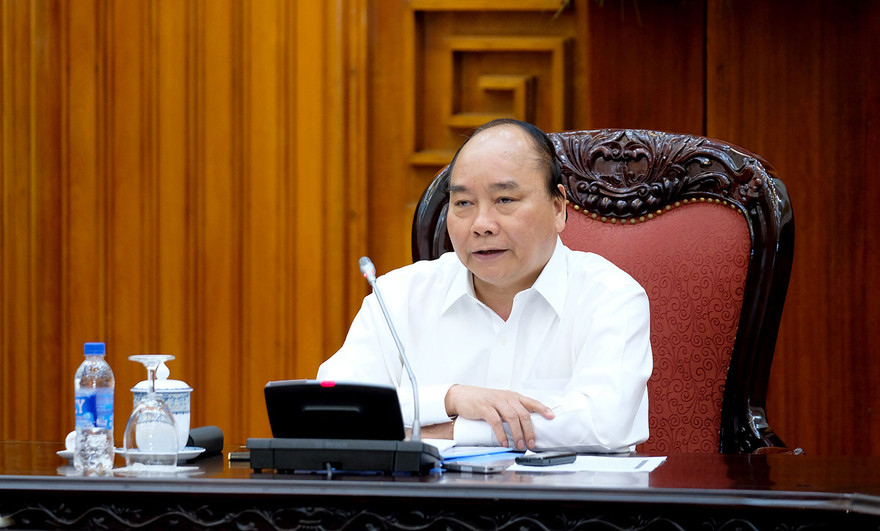 Thủ tướng Nguyễn Xuân Phúc phát biểu tại cuộc họp 