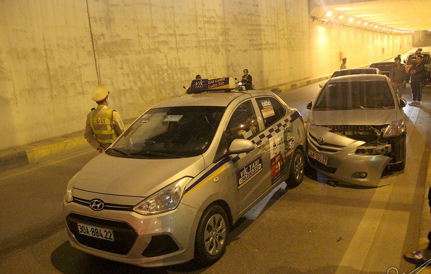 Hiện trường vụ tai nạn.