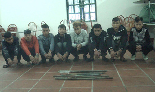 Nhóm thanh niên cướp tiền bị bắt. Ảnh: Công an cung cấp.