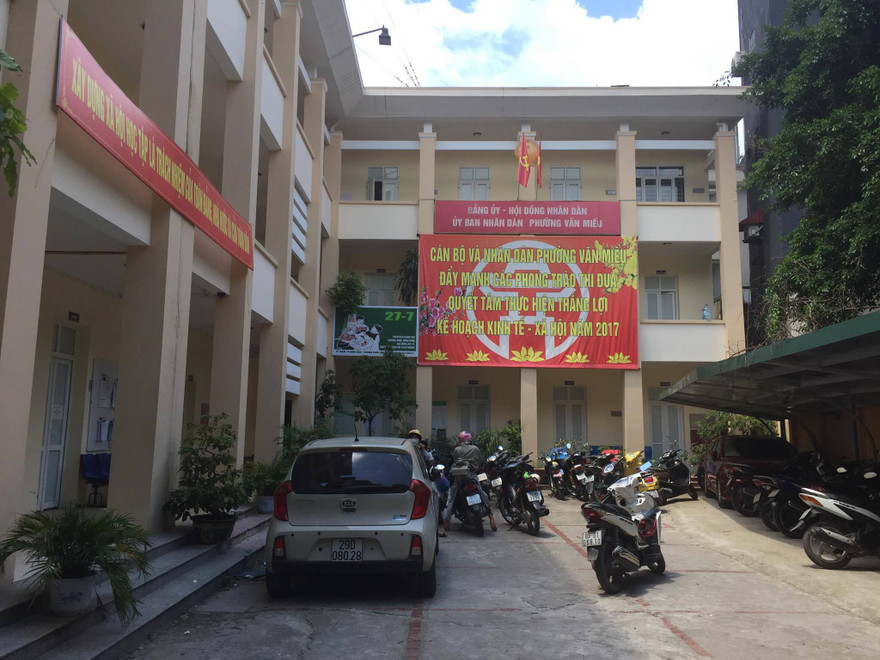 Đoàn kiểm tra xác định ổ cứng camera đặt tại Bộ phận tiếp nhận hồ sơ và trả kết quả của UBND phường Văn Miếu không ghi dữ liệu từ ngày 9/7/2015 đến nay