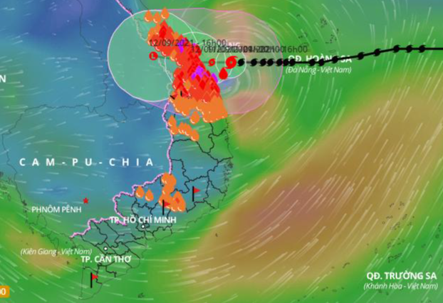 Bão Côn Sơn có thời gian quần thảo đất liền rất lâu do tốc độ di chuyển chậm.