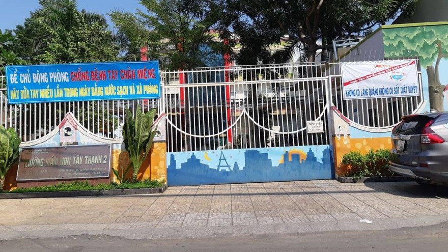 Trường mầm non Tây Thạnh 2 (quận Bình Tân, TPHCM) nơi xảy ra sự việc