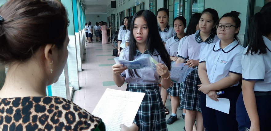 Thí sinh dự thi lớp 10 tại TPHCM năm 2019