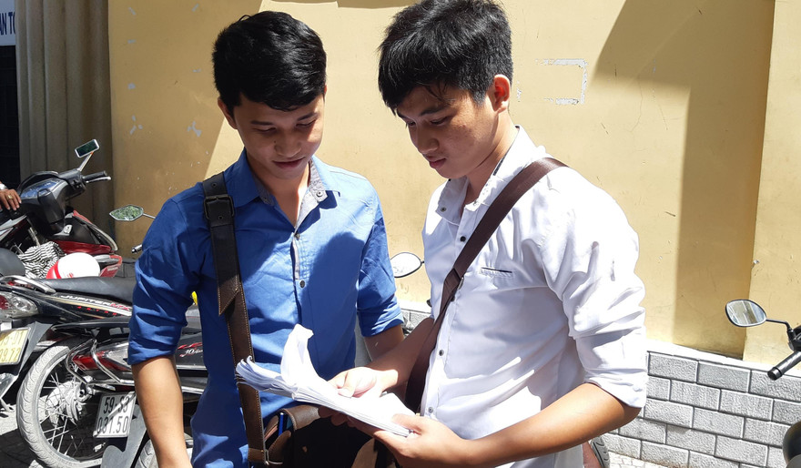 Thí sinh dự thi THPT Quốc gia tại TPHCM