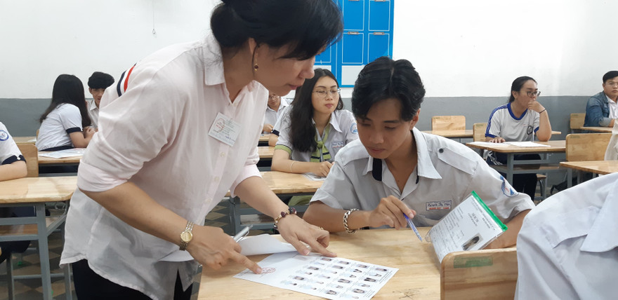 Thí sinh dự thi THPT Quốc gia ở TPHCM