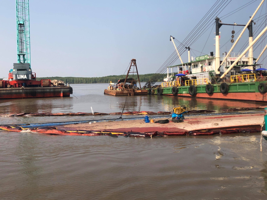 Khu vực các nạn nhân mất tích khi trục vớt tàu 8.000 tấn.