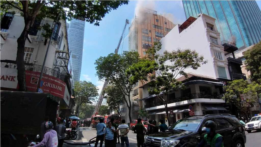 Hiện trường vụ cháy.