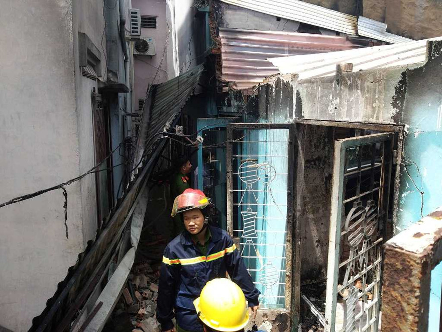 Hiện trường vụ cháy.