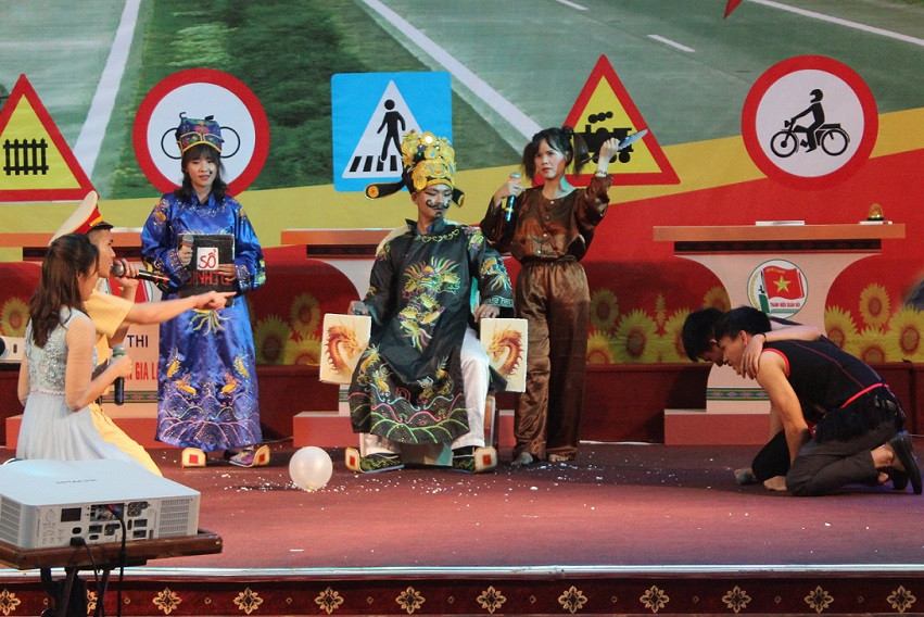 Một tiết mục tại Hội thi "Thanh niên với Văn hóa giao thông" 2018
