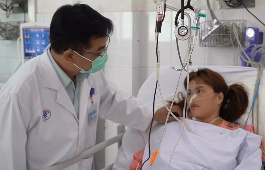 Người phụ nữ hồi phục tốt sau hơn một tuần được điều trị.