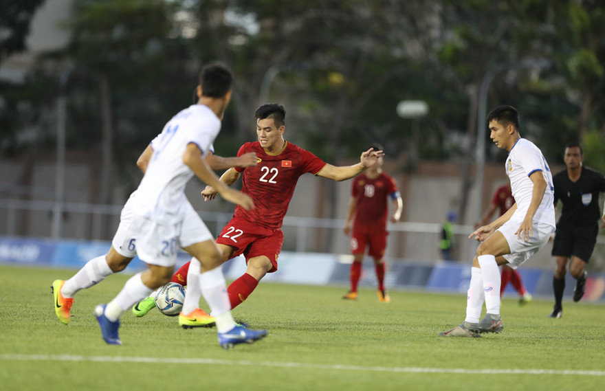 Tiến Linh lập hat-trick ở trận đấu với Lào hôm nay