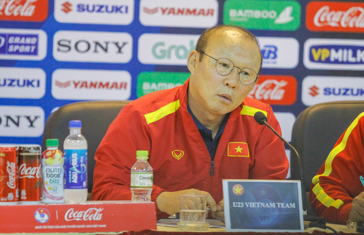 HLV Park Hang Seo tại buổi họp báo hôm nay.